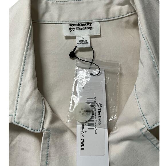 Scout the City x The Drop Ombre Trench Coat Size Small NWT lightweight cotton - Picture 7 of 12